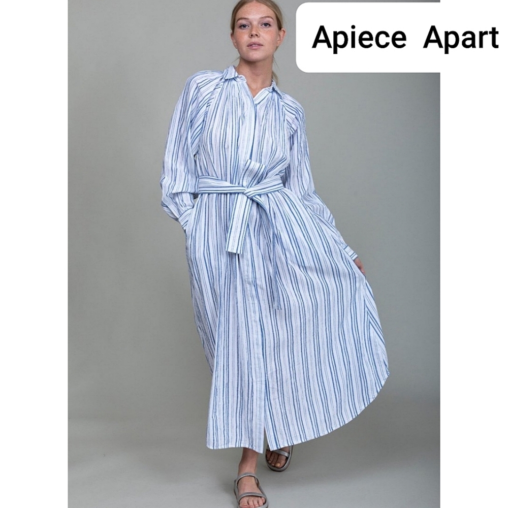Apiece Apart Aberna Shirt Dress Striped